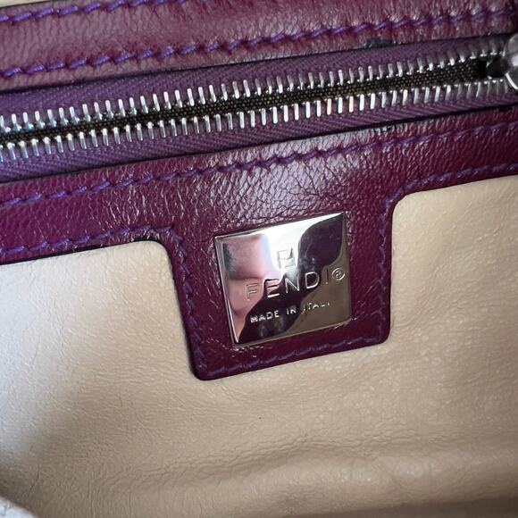 Vintage Fendi Purple Satin Baguette - Picture 2 of 9